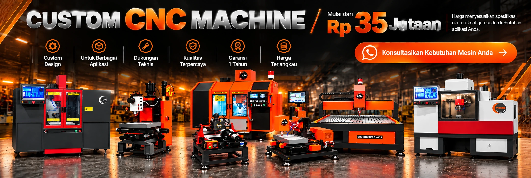 Custom CNC Machine TCM mulai dari Rp35 Jutaan